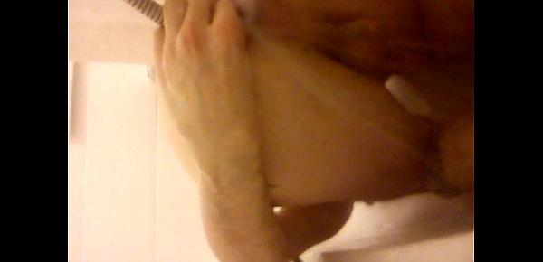 teen gay huge gape farting with water. cock in own ass